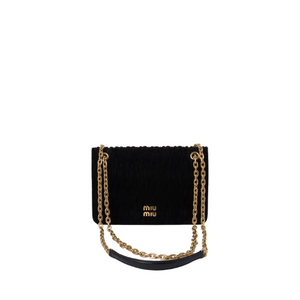 Mini borsa in velluto con lavorazione matelassé