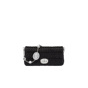 Borsa a spalla Miu Crystal in Nappa Cloqué