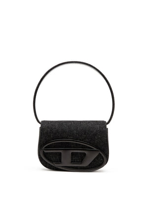 Iconica borsa a spalla in denim lavato